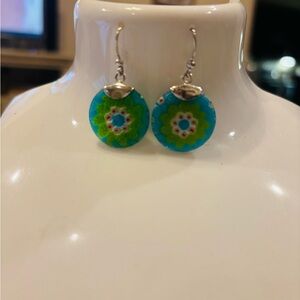 Colorful Floral Drop Earrings